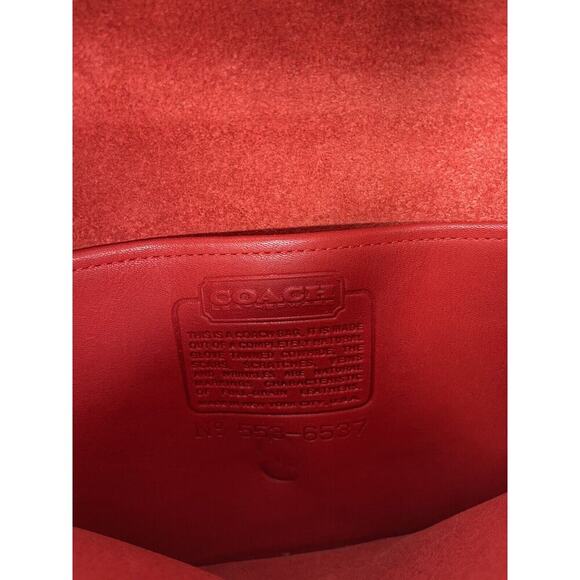 Vintage COACH Bonnie Cashin Double Turnlock Twin Clutch Shoulder Bag RED *RARE* - Picture 7 of 13